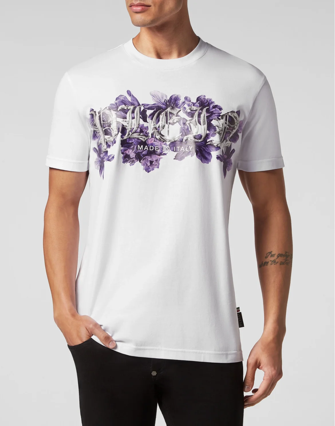 T-shirt Round Neck SS Flowers, цвет: Белый