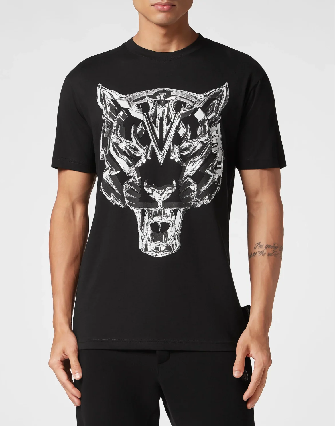 T-shirt Round Neck SS Chrome Tiger, цвет: Черный