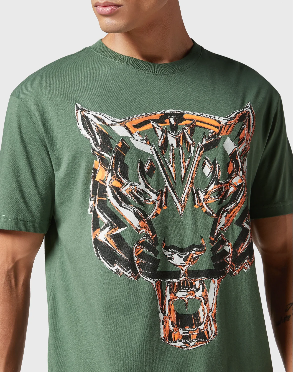 T-shirt Round Neck SS Chrome Tiger, цвет: Камуфляж