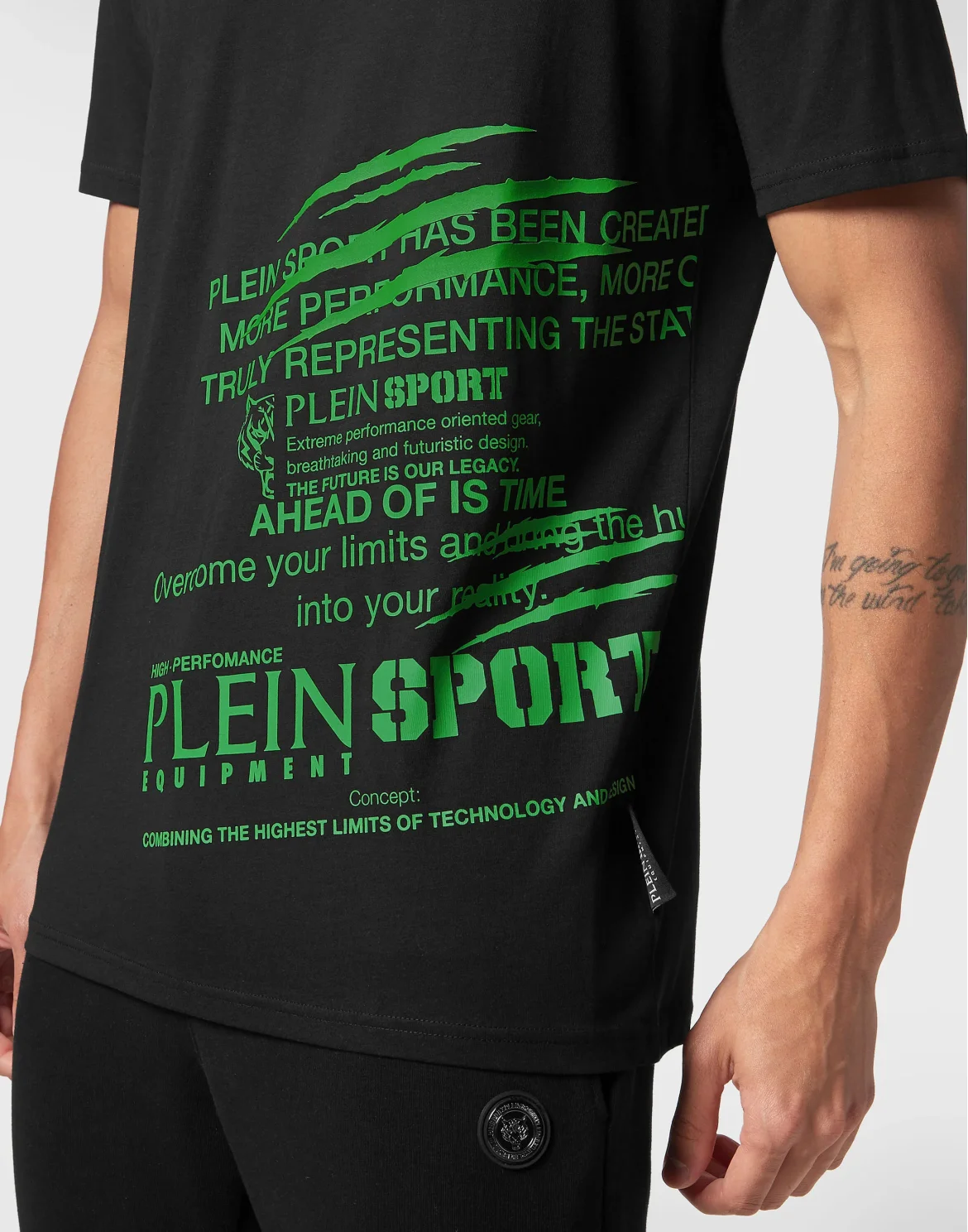 T-shirt Round Neck SS Lettering, цвет: Зеленый