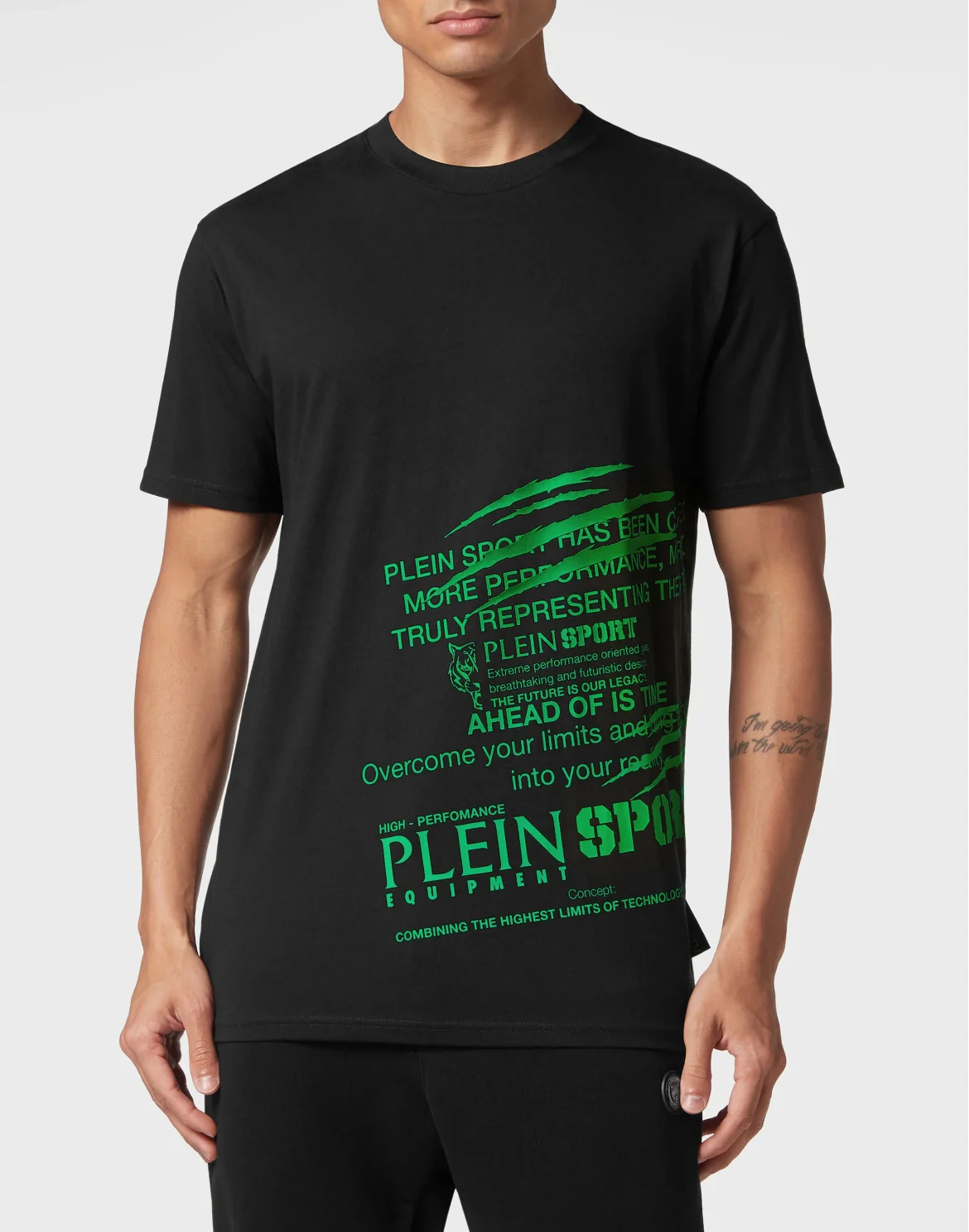 T-shirt Round Neck SS Lettering, цвет: Зеленый