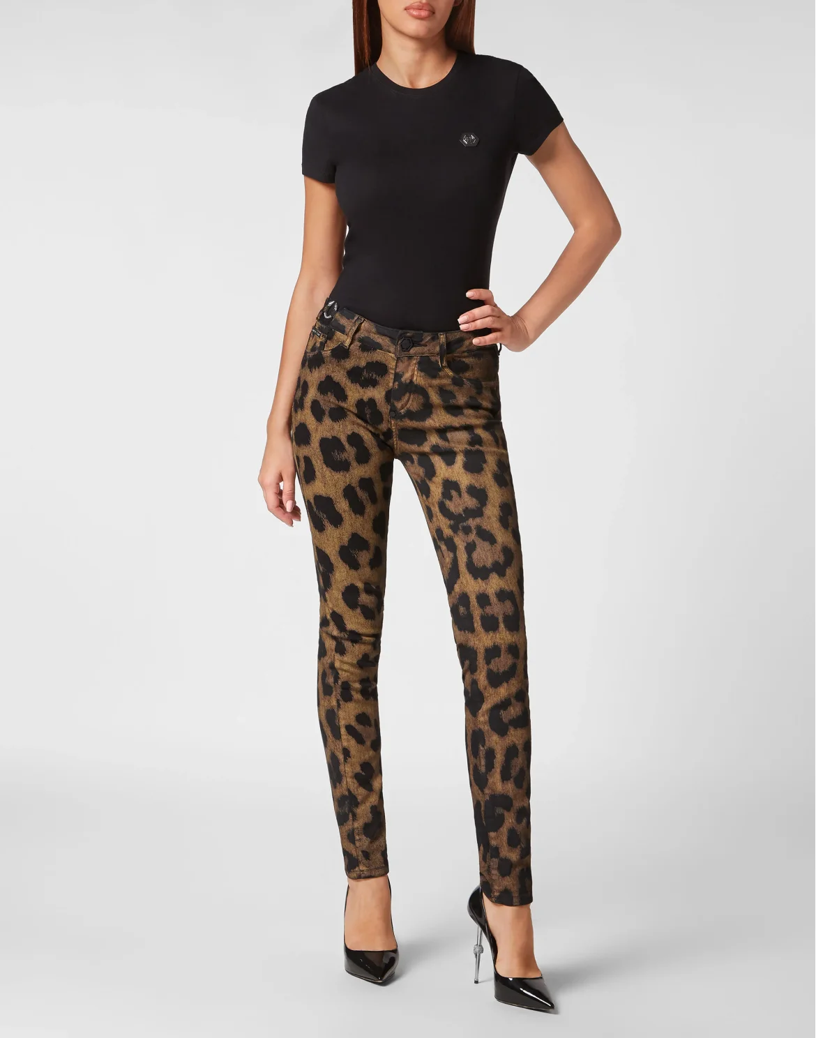 Denim Jeggings Leopard, цвет: Леопард