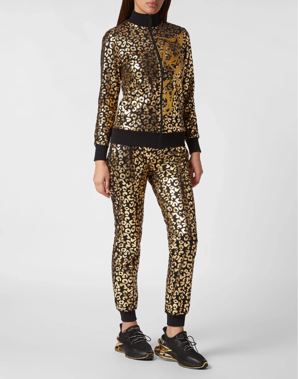 Jogging Tracksuit: Top/Trousers Leopard, цвет: Золотой