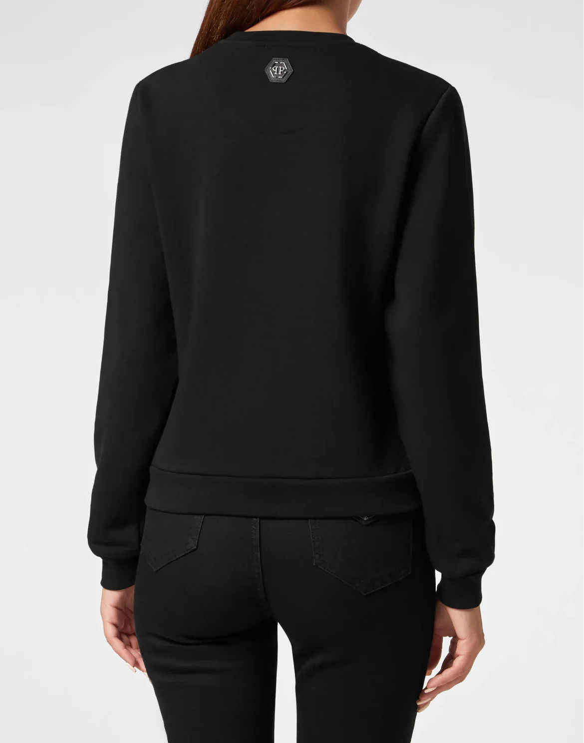 Sweatshirt with Crystals Teddy Bear, цвет: Черный