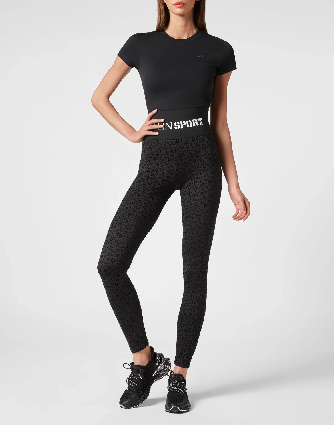 Jogging Leggings Leopard, цвет: Черный