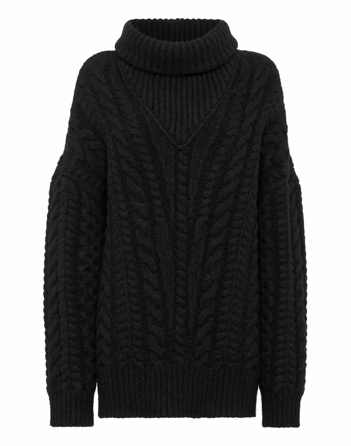 Wool Turtleneck Sweater Skull&Bones, цвет: Черный