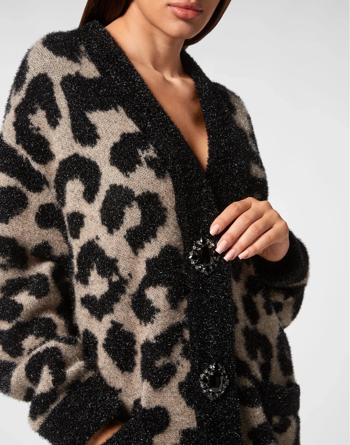 Lurex Cardigan Leopard, цвет: Леопард
