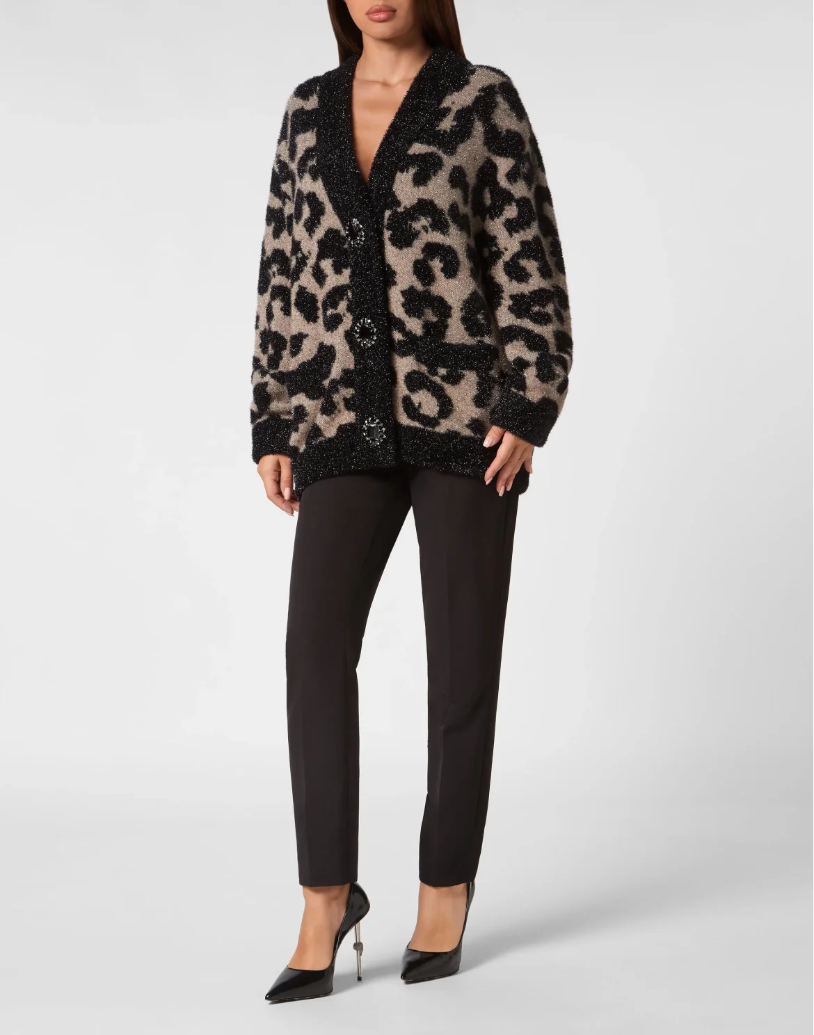 Lurex Cardigan Leopard, цвет: Леопард