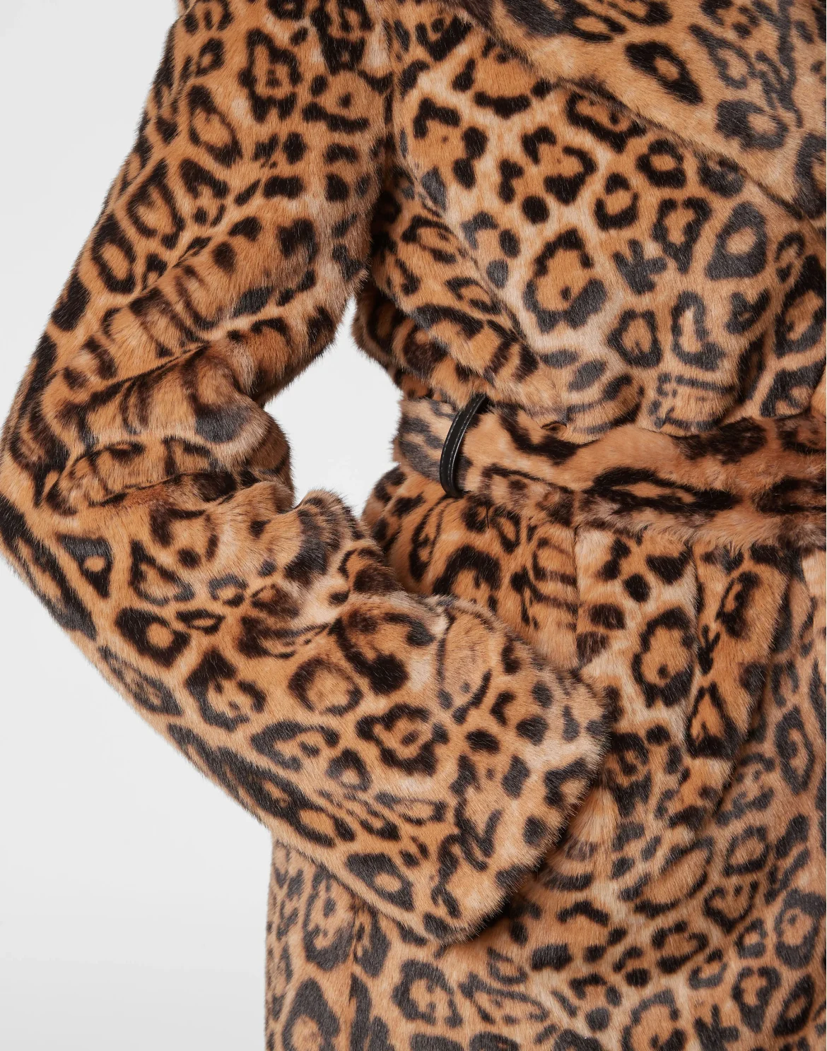 Eco Mink Coat Long Leopard, цвет: Леопард
