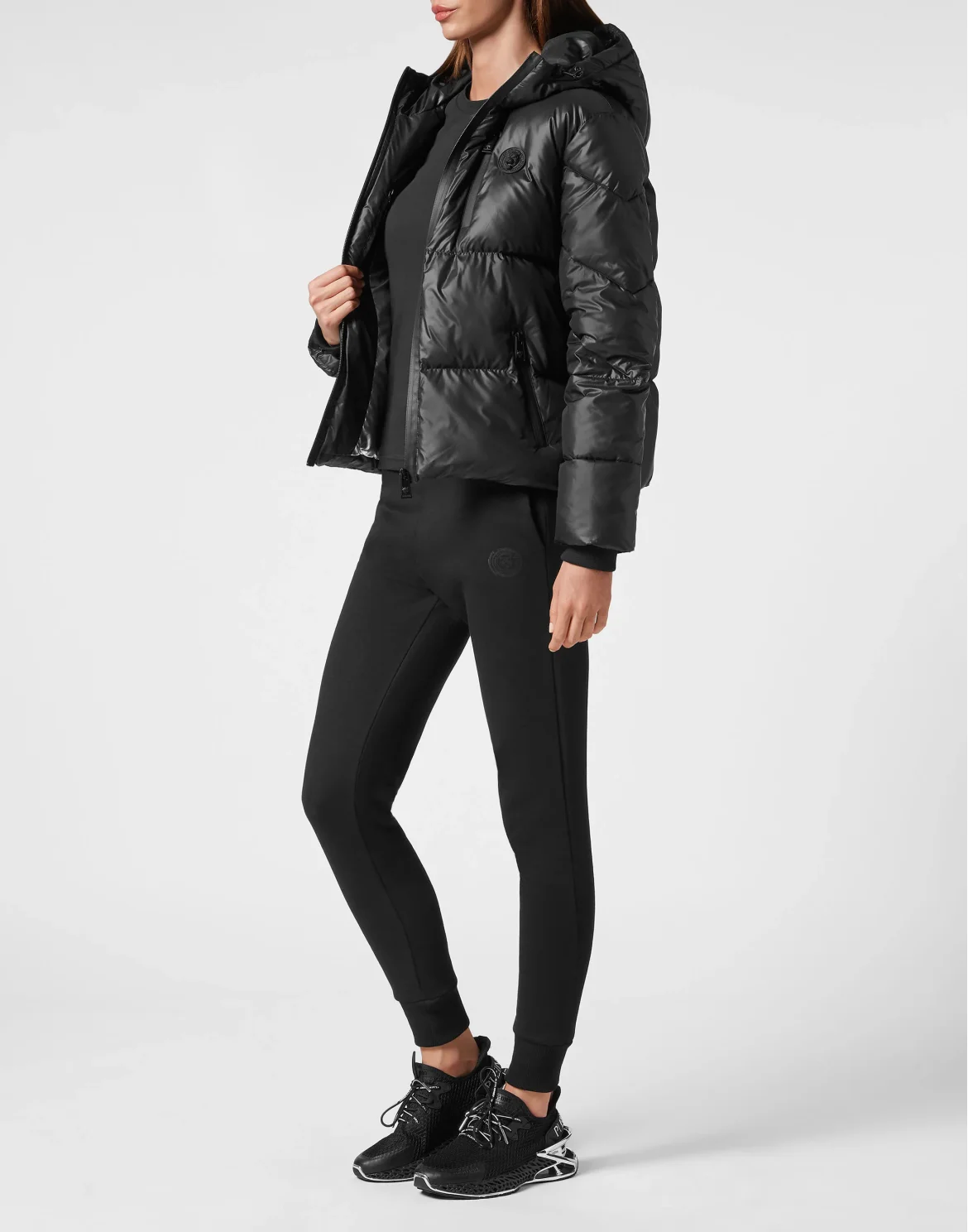 Nylon Puffer Jacket, цвет: Черный