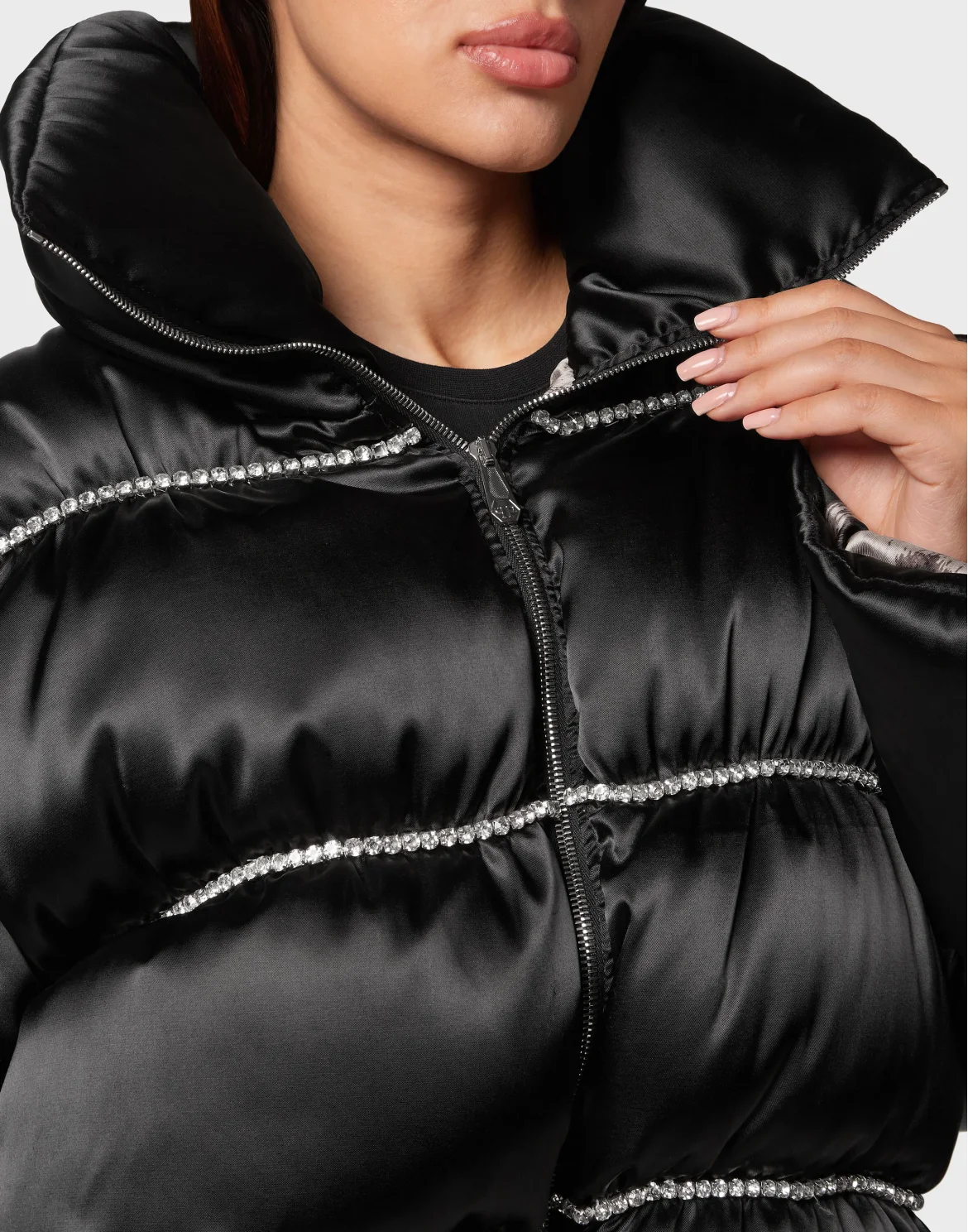 Nylon Oversized Down Jacket Sartorial, цвет: Черный