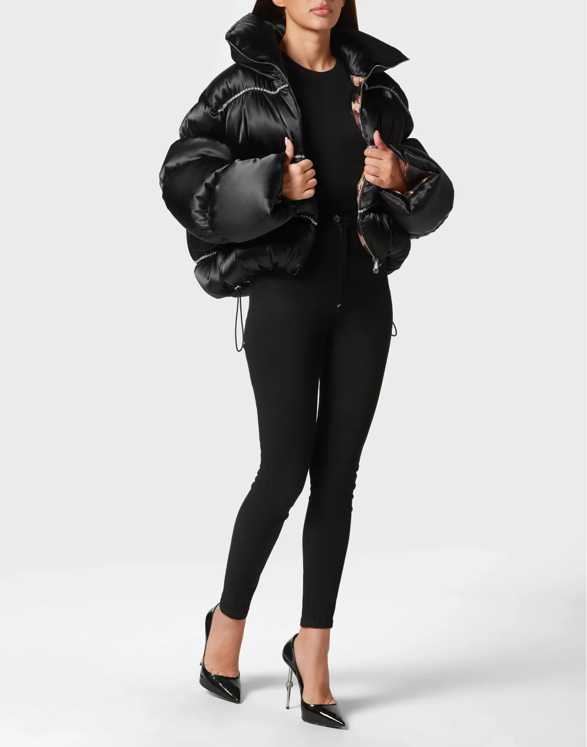 Nylon Oversized Down Jacket Sartorial, цвет: Черный