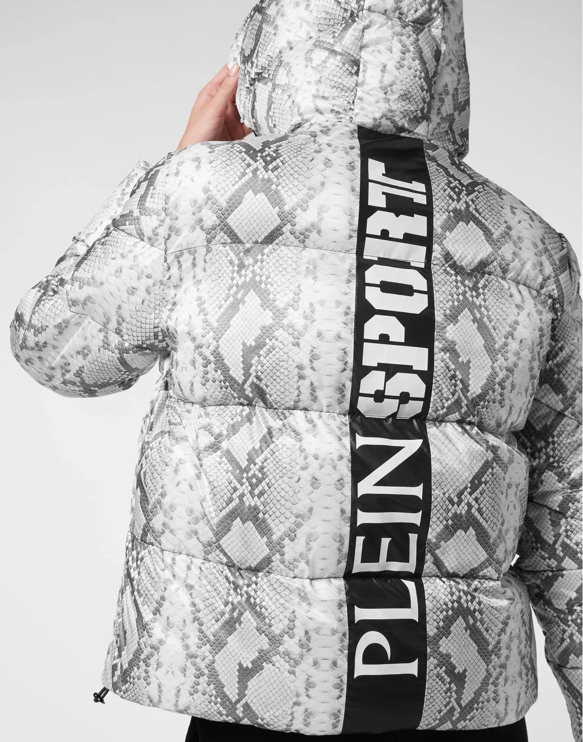Nylon Puffer Jacket Pitone, цвет: Серый