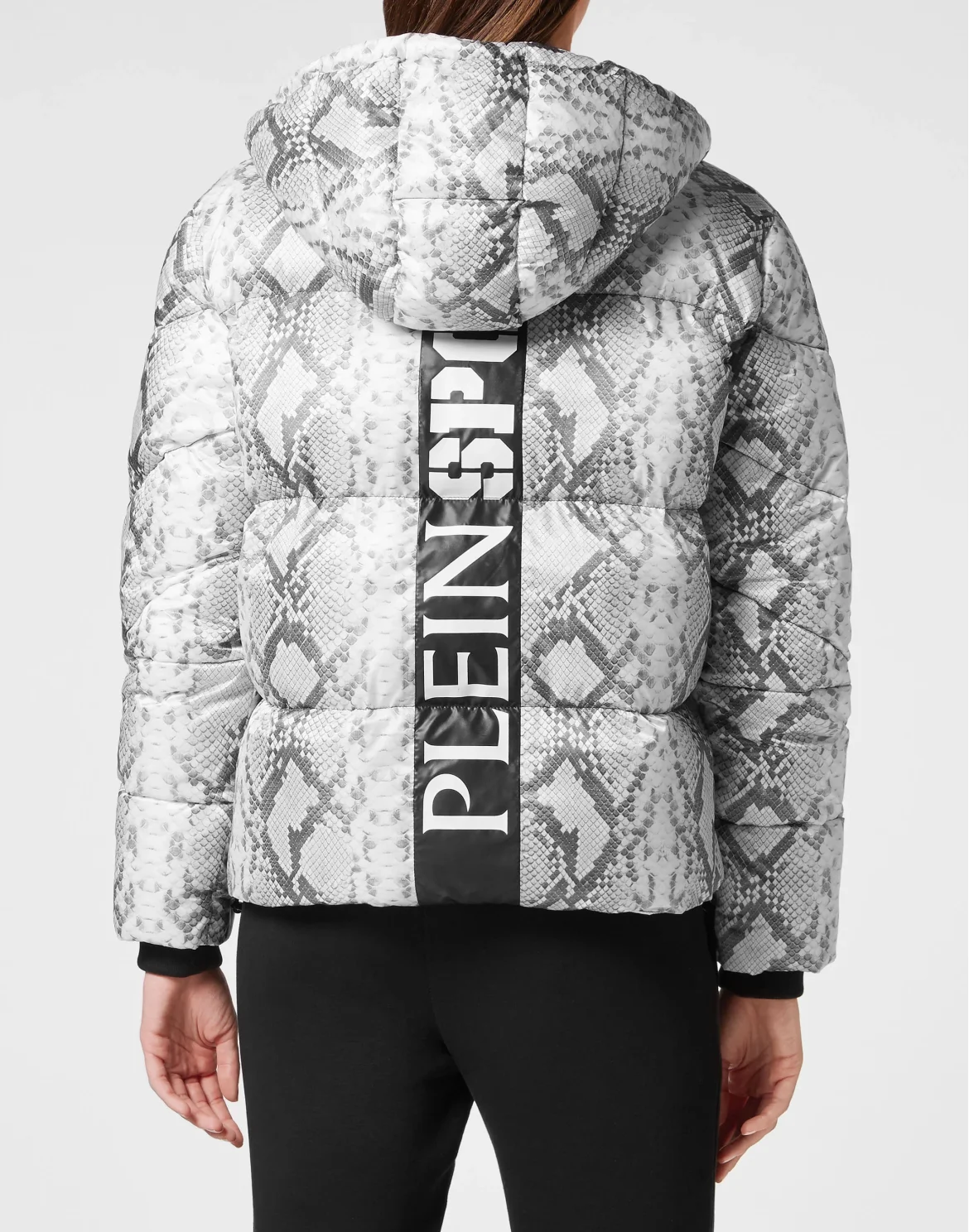 Nylon Puffer Jacket Pitone, цвет: Серый
