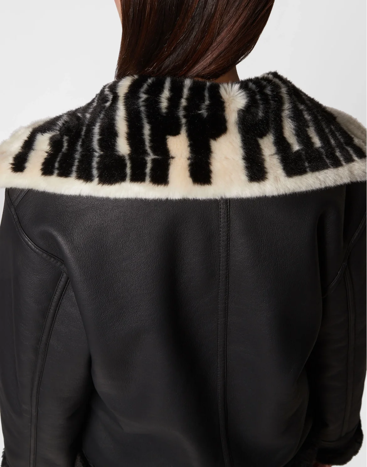 Eco Mutton Aviator Jacket Philipp Plein TM, цвет: Черный