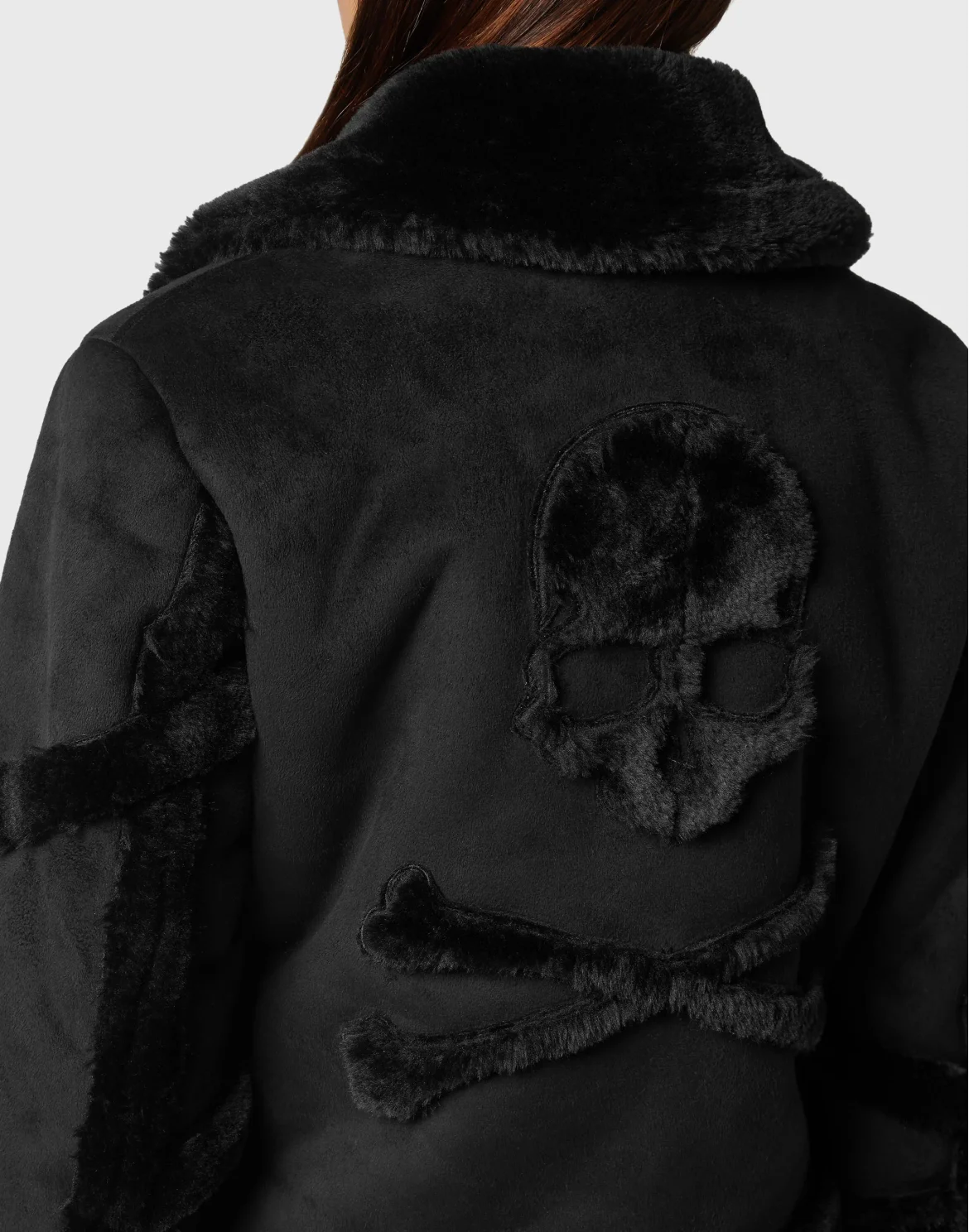 Eco Shearling Jacket Skull&Bones, цвет: Черный