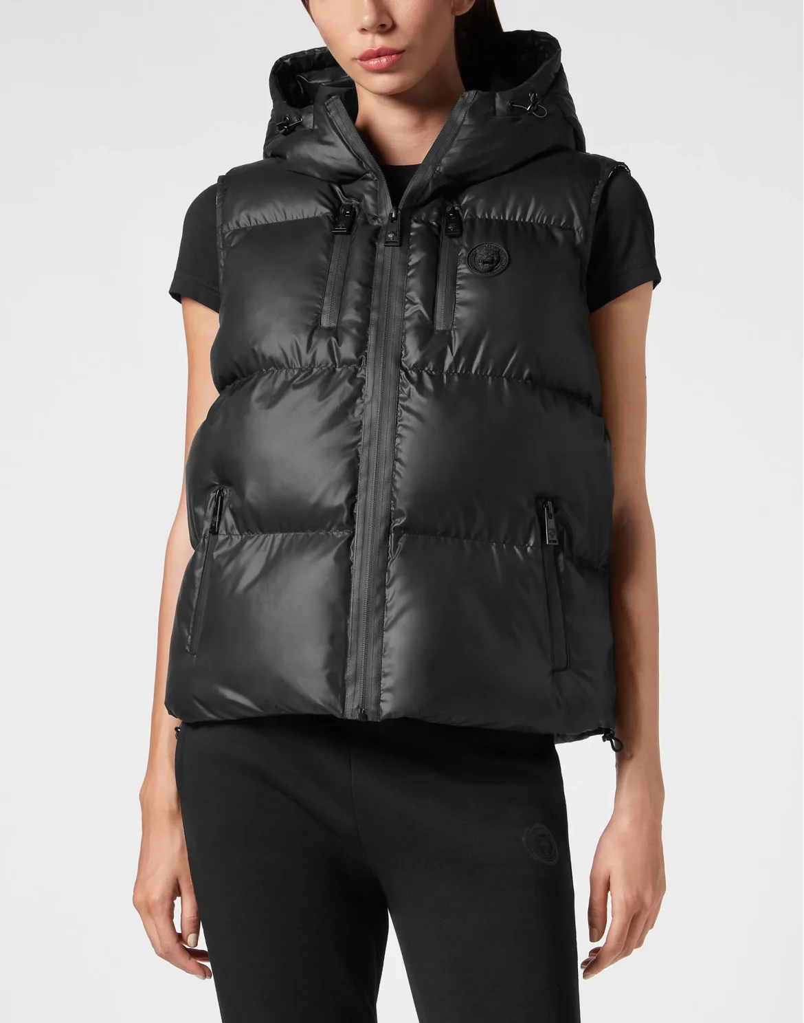 Nylon Puffer Vest, цвет: Черный