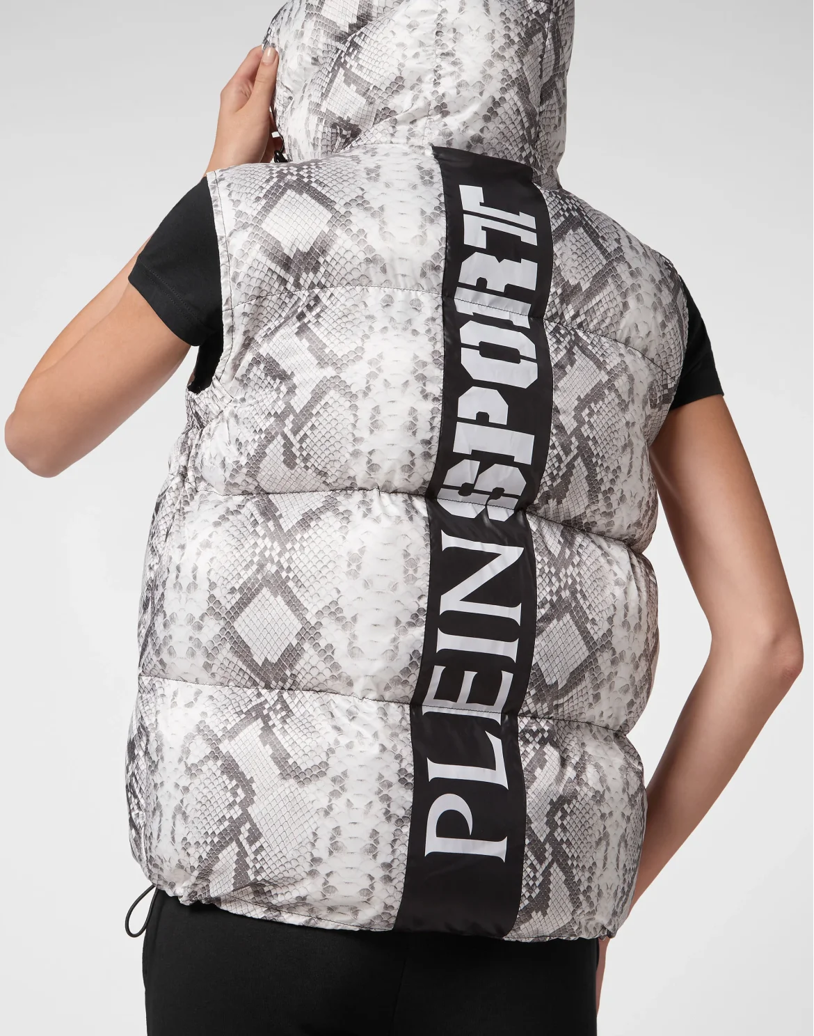 Nylon Puffer Gilet Pitone, цвет: Серый