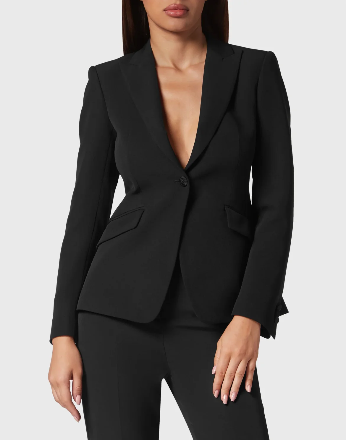 Light Wool Fitted Blazer Sartorial, цвет: Черный