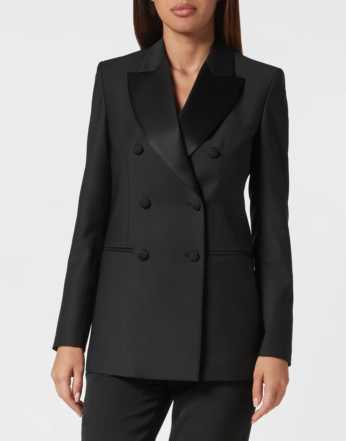 Light Wool Double-Breasted Blazer Sartorial, цвет: Черный