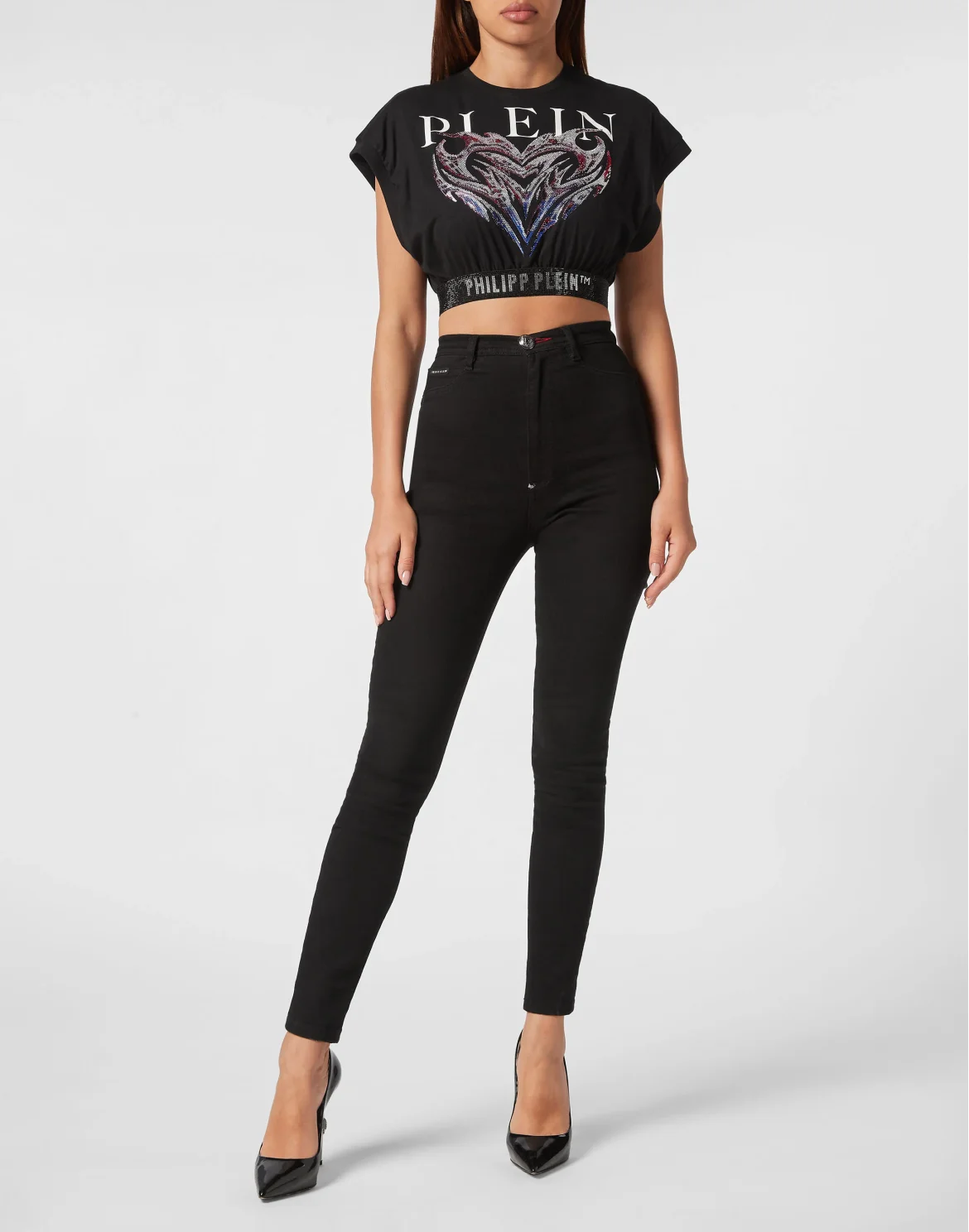 Cropped Top SS, цвет: Черный