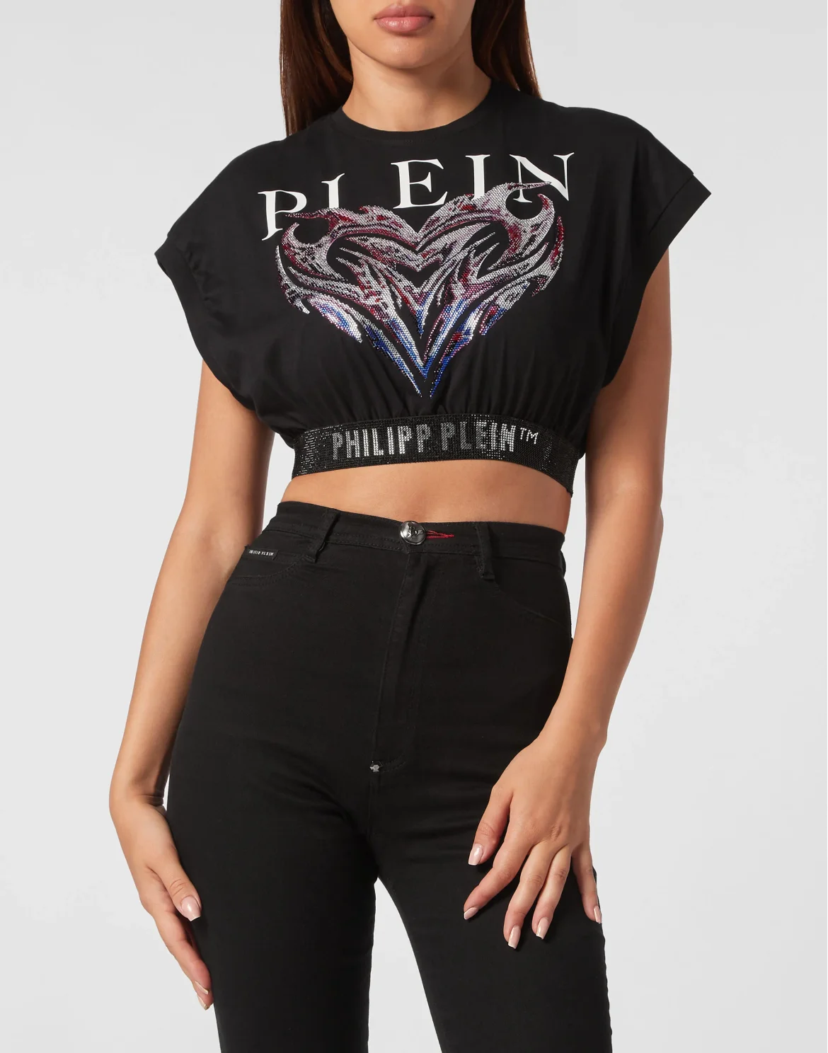 Cropped Top SS, цвет: Черный
