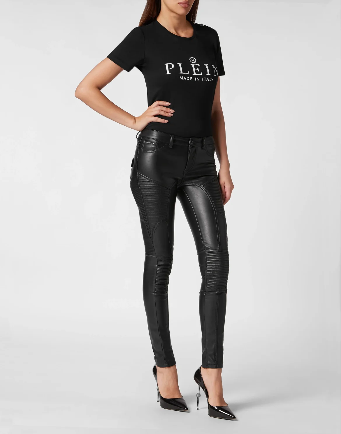 Eco leather Low Waist Jeggins Cowboy, цвет: Черный