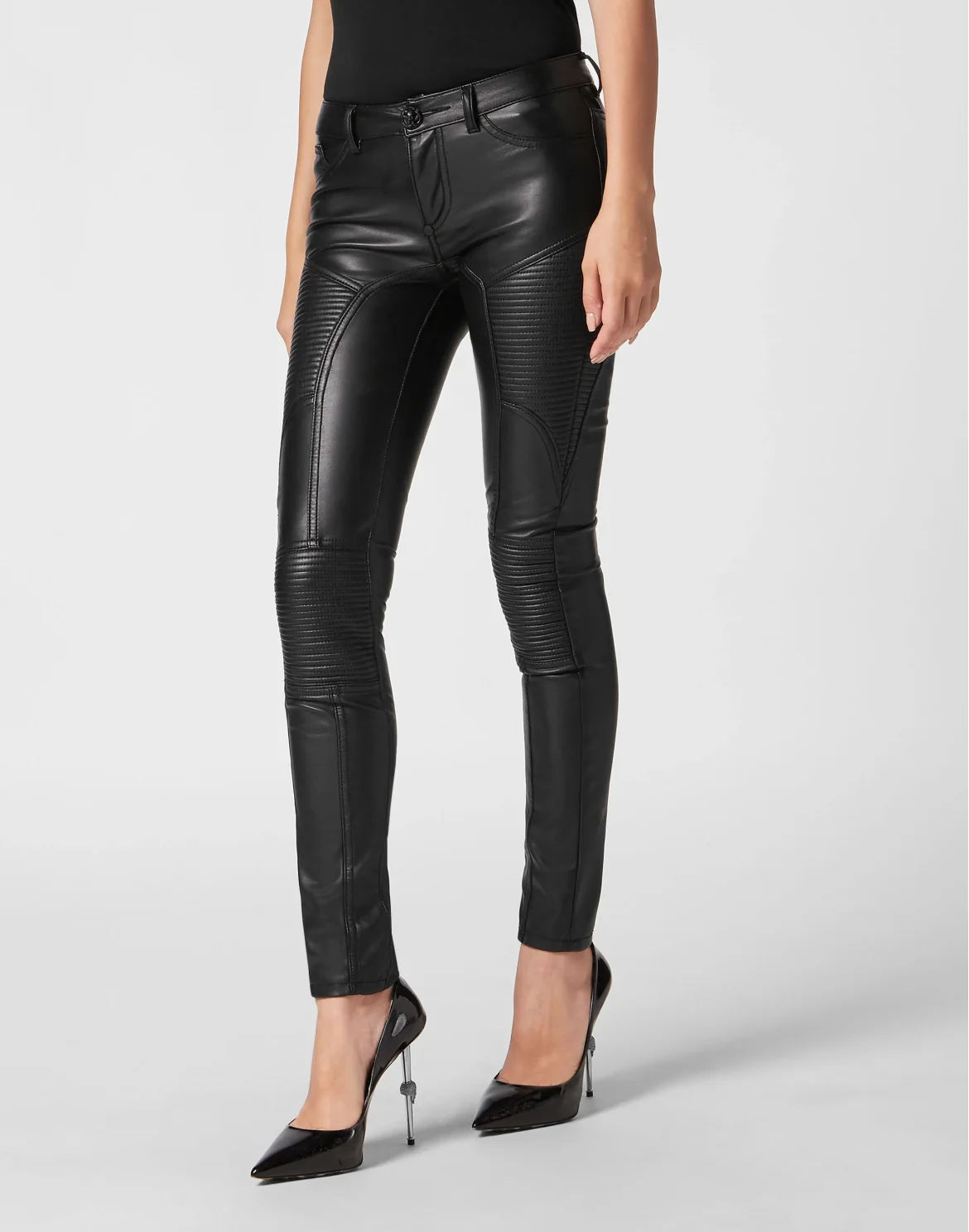 Eco leather Low Waist Jeggins Cowboy, цвет: Черный
