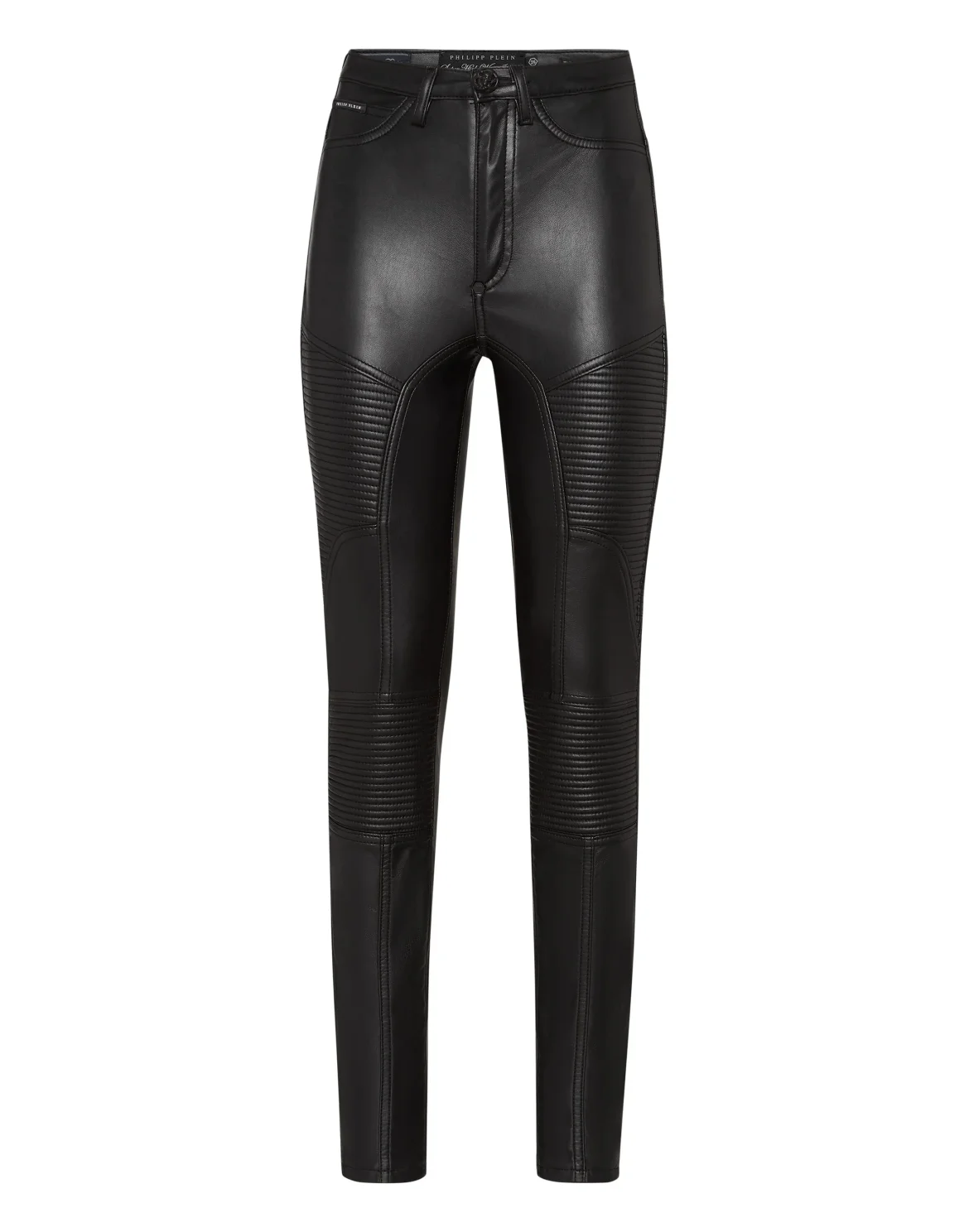 Eco leather Super High Waist Jeggings Cowboy, цвет: Черный