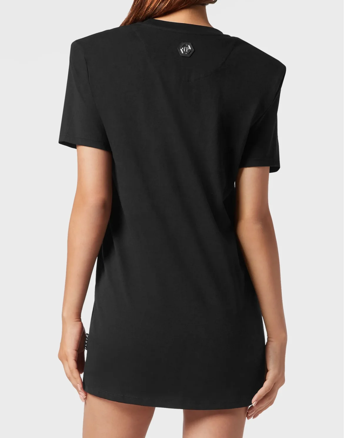 Padded Shoulder T-shirt Dress Iconic Plein, цвет: Черный