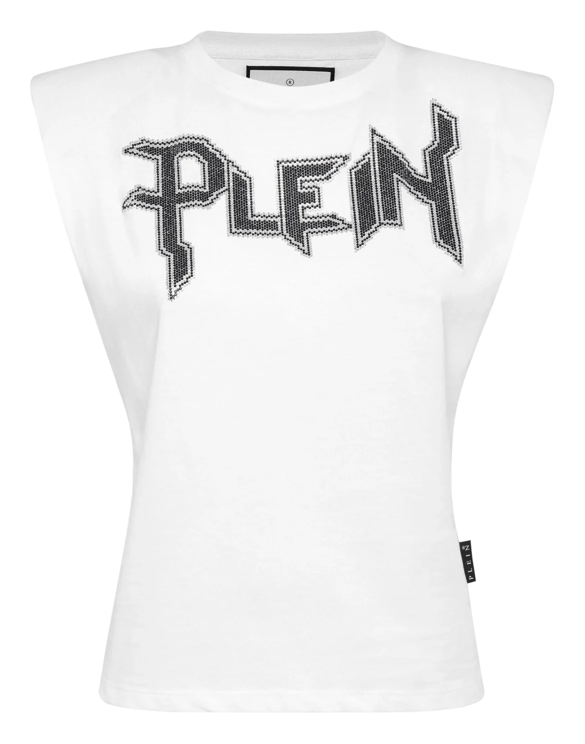 Padded Shoulder Tank Top Iconic Plein, цвет: Белый