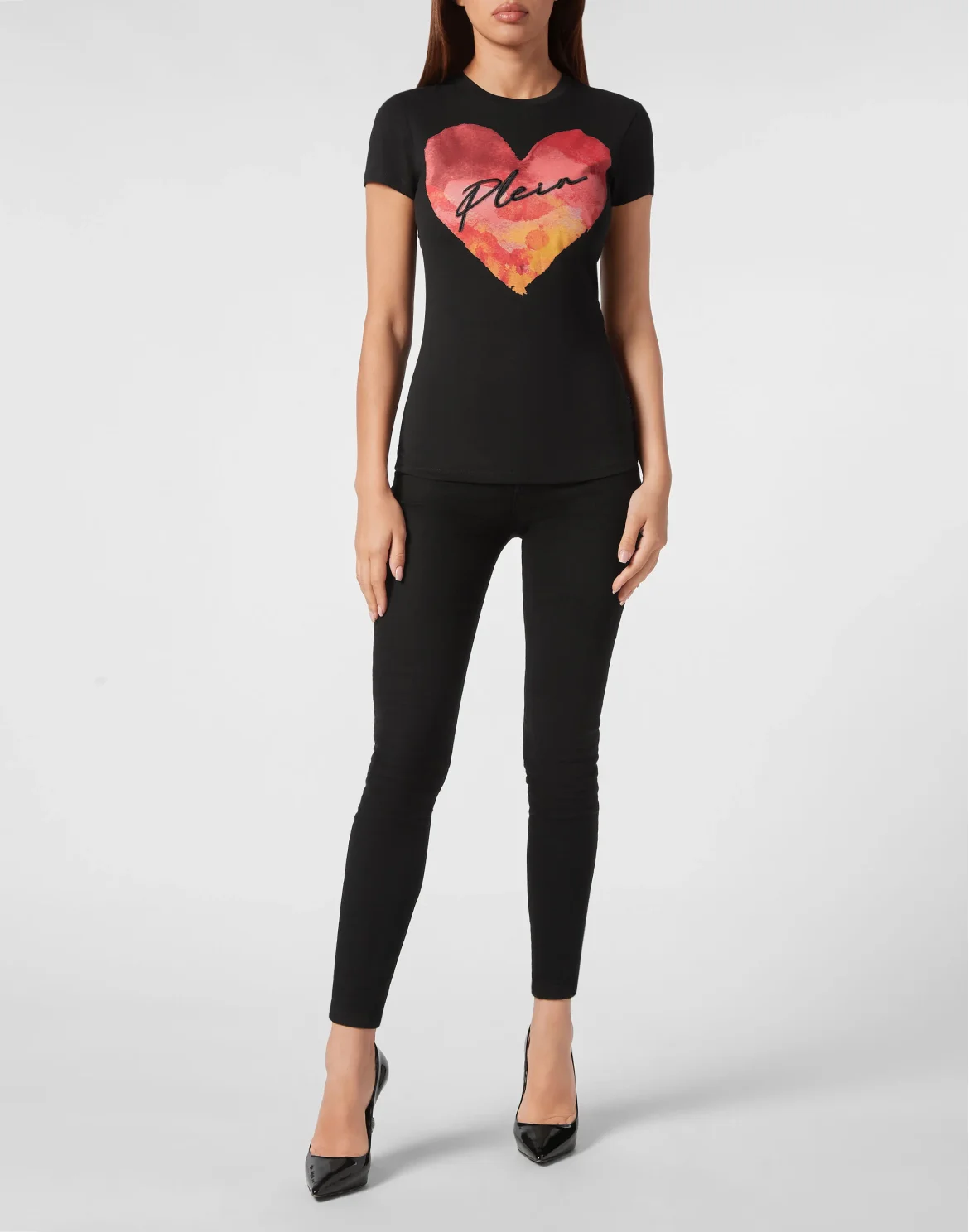 T-shirt Round Neck Sexy Pure Fit, цвет: Черный