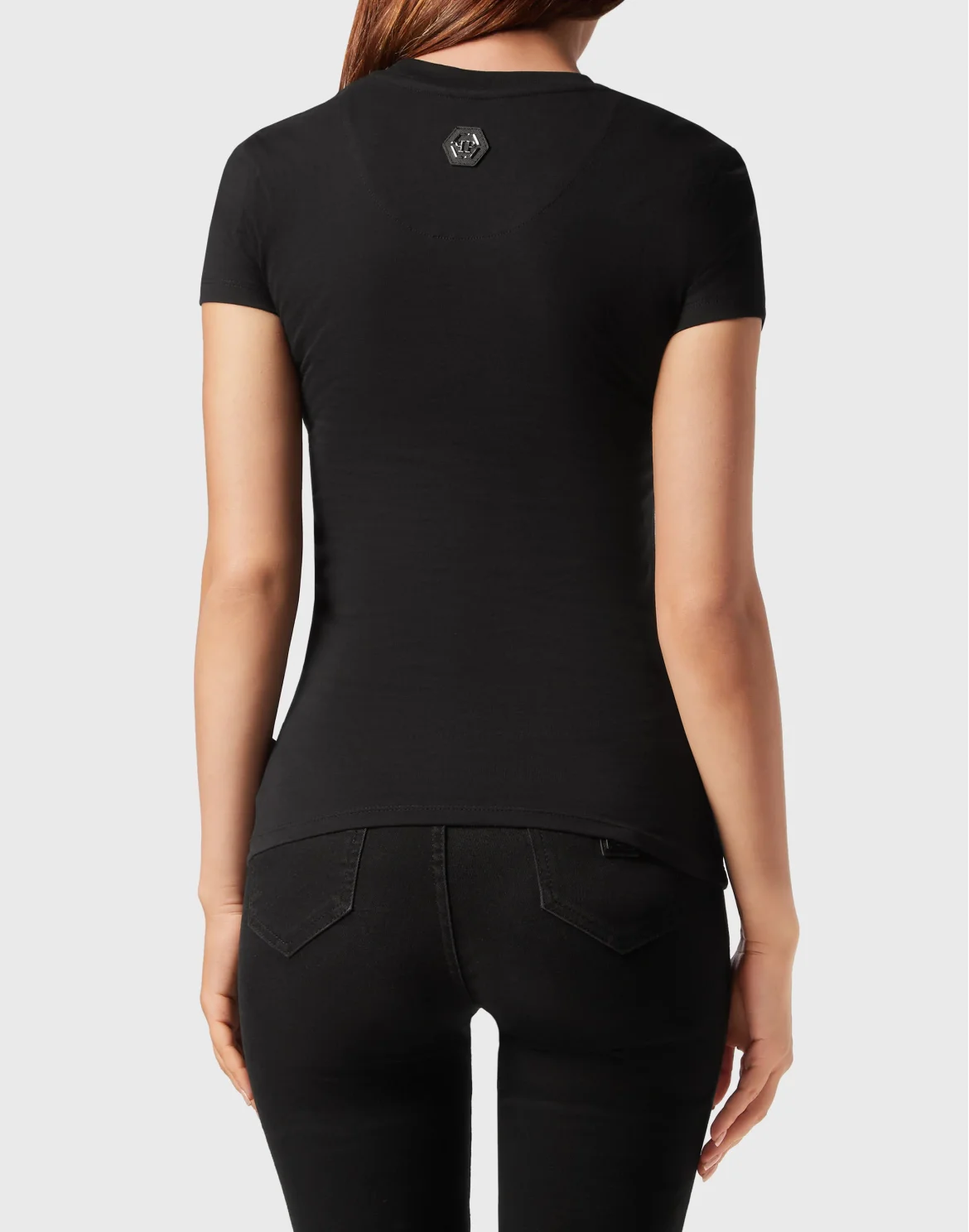 T-shirt Round Neck Sexy Pure Fit, цвет: Черный