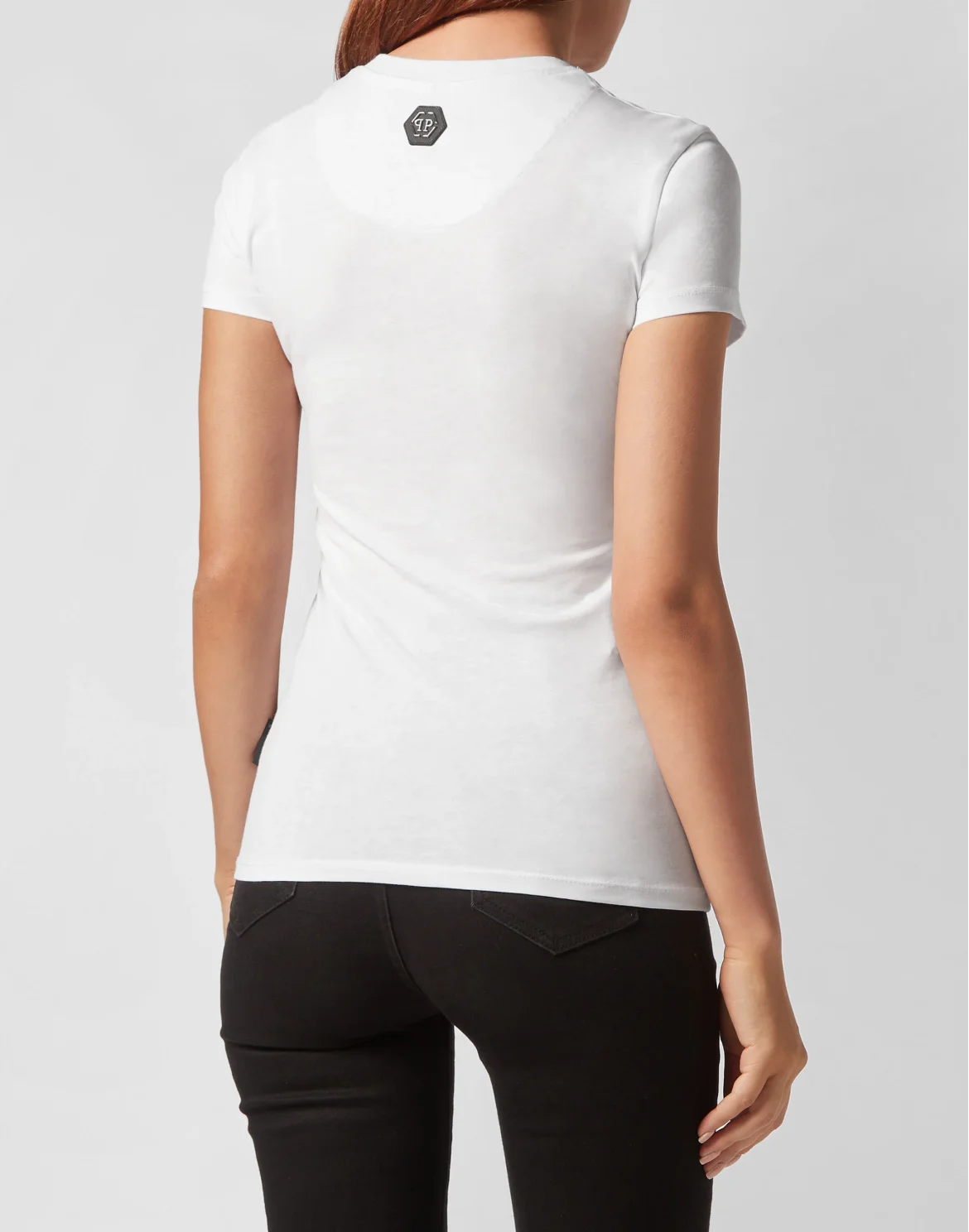 T-shirt Round Neck Sexy Pure Fit Flowers, цвет: Белый