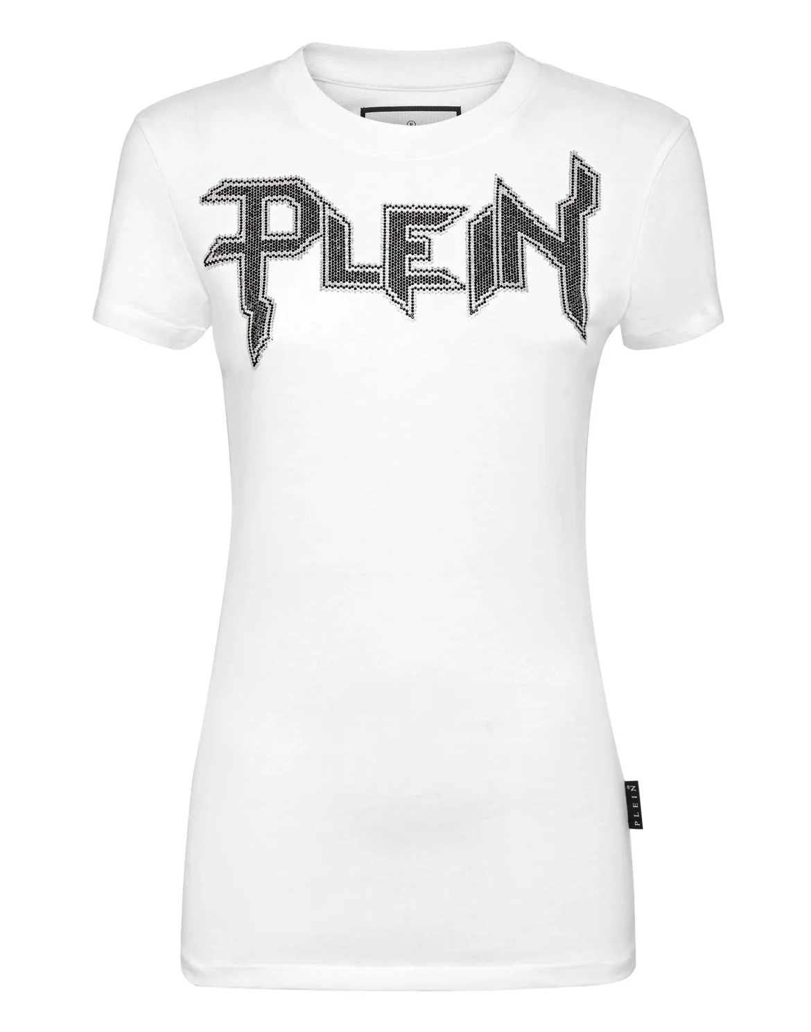 T-shirt Round Neck Sexy Pure Fit Crystal, цвет: Белый