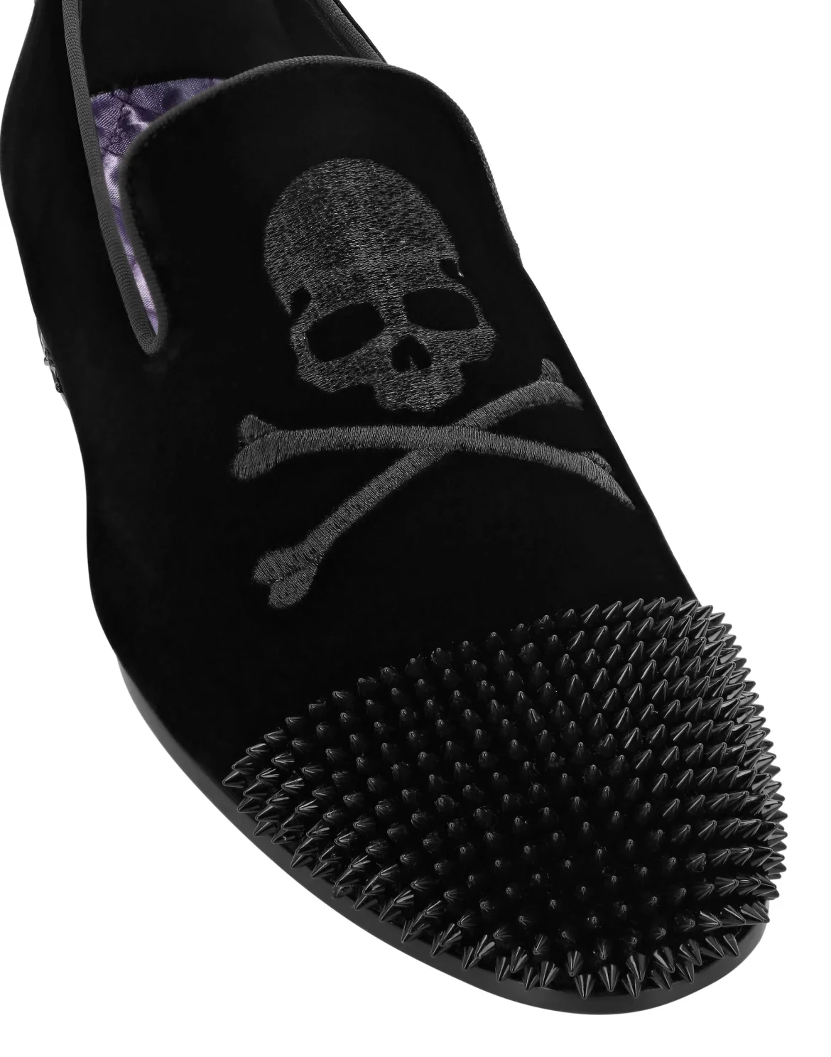 Velvet Loafers Skull&Bones, цвет: Черный