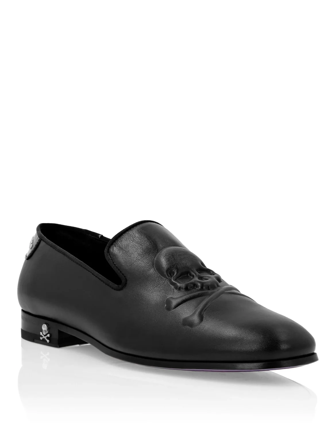 Leather Loafers Skull&Bones, цвет: Черный