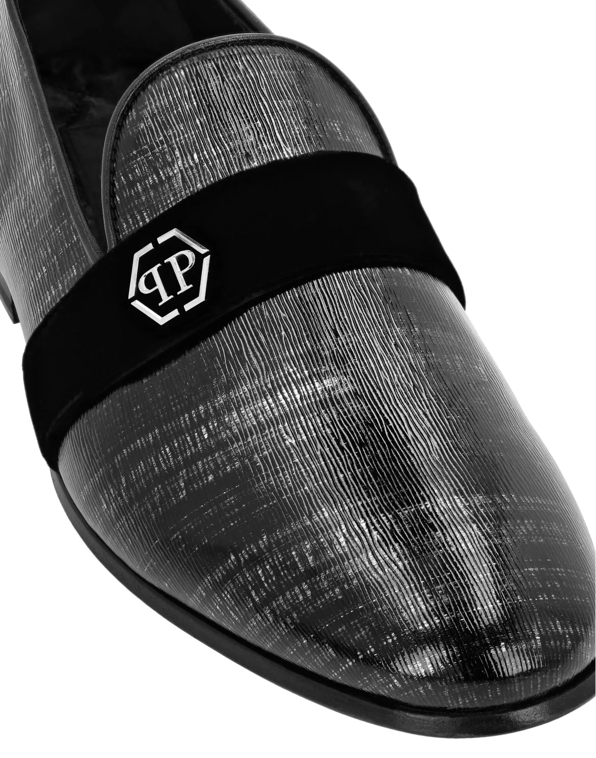 Patent Leather Loafers Hexagon, цвет: Черный