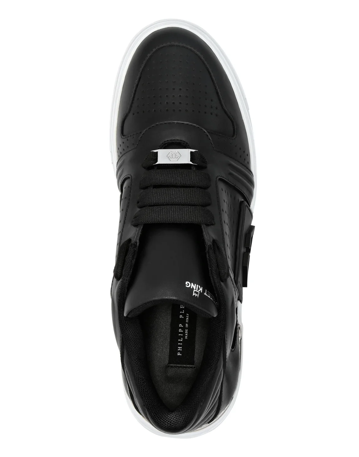 Leather Lo-Top Sneakers, цвет: Черный