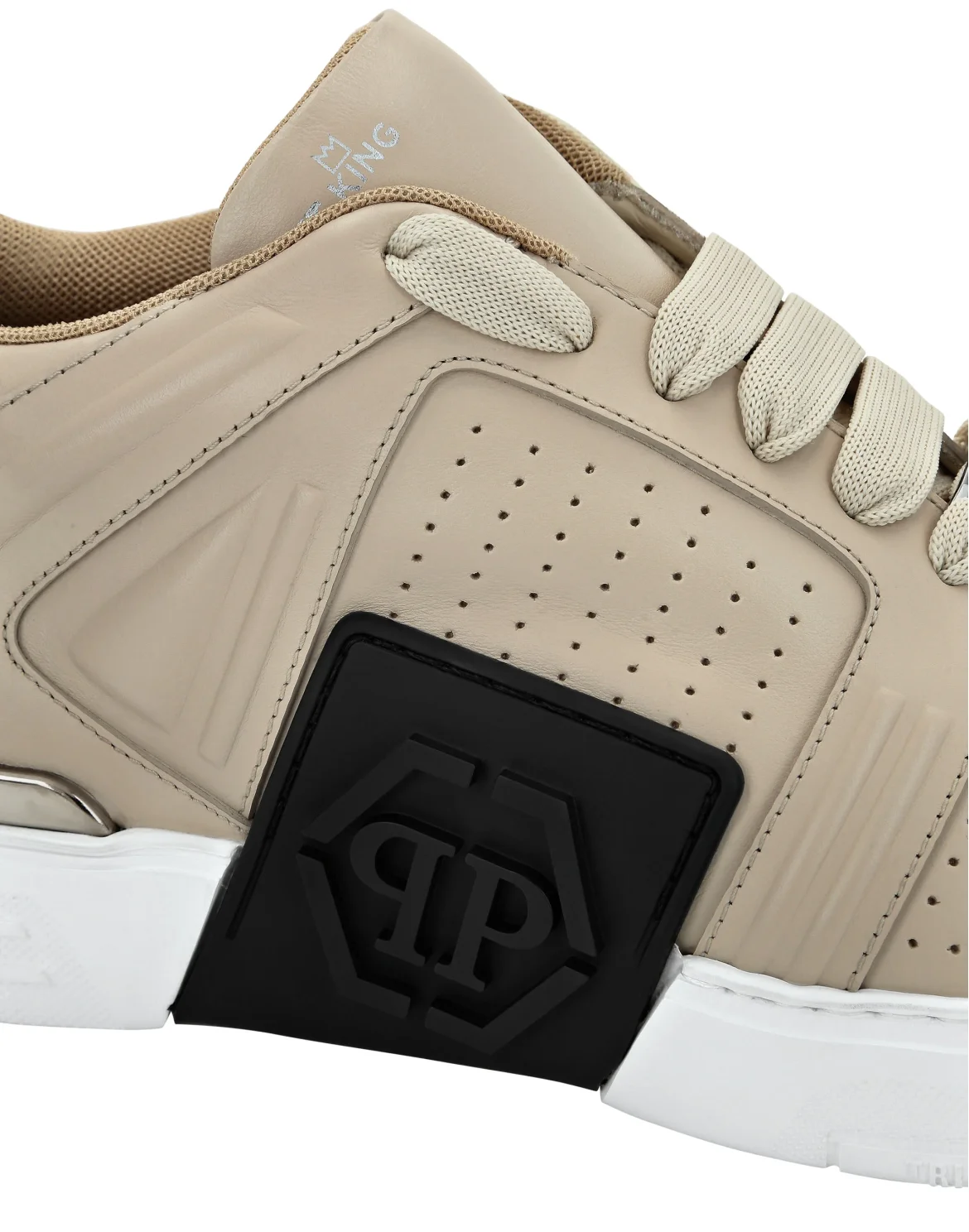 Leather Lo-Top Sneakers, цвет: Бежевый