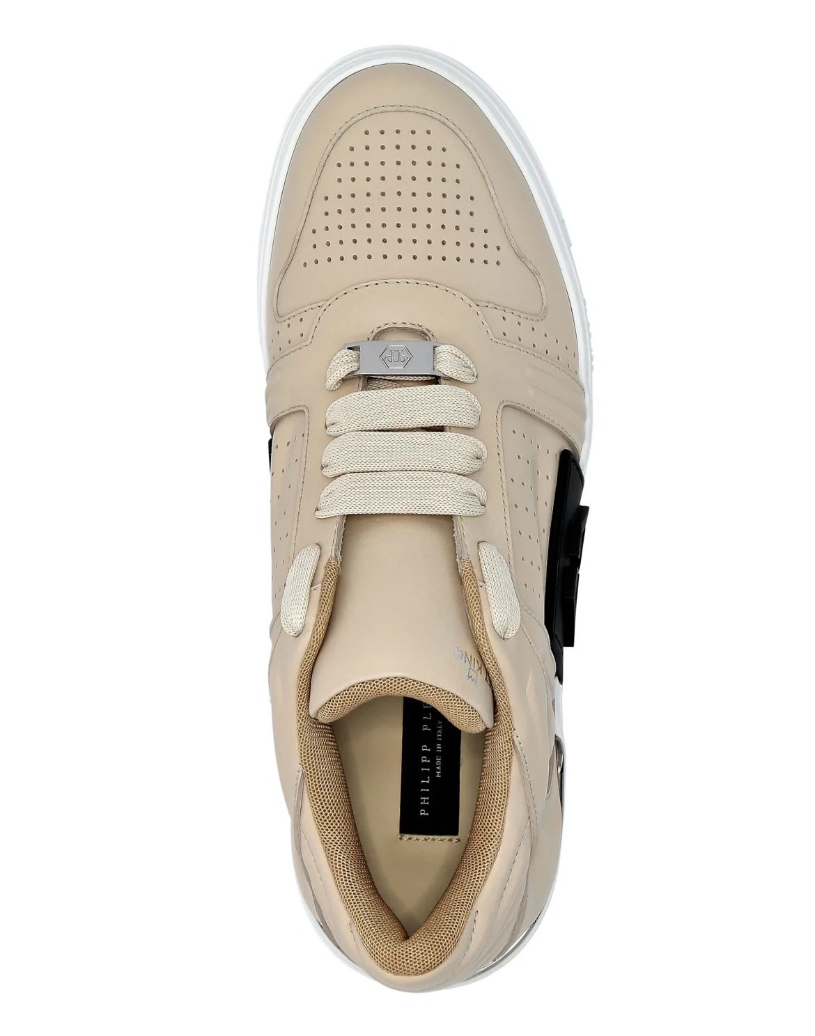 Leather Lo-Top Sneakers, цвет: Бежевый