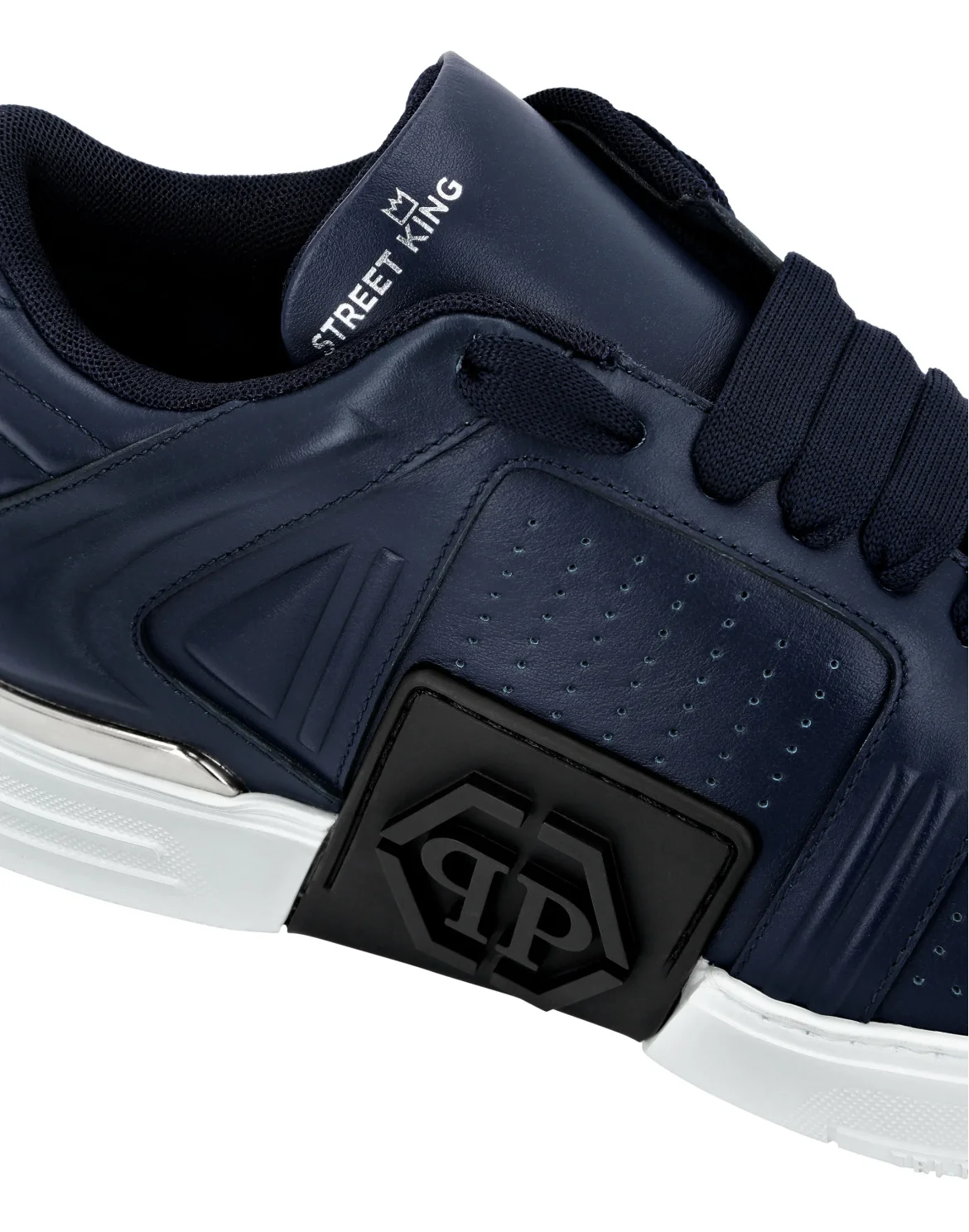 Leather Lo-Top Sneakers, цвет: Синий