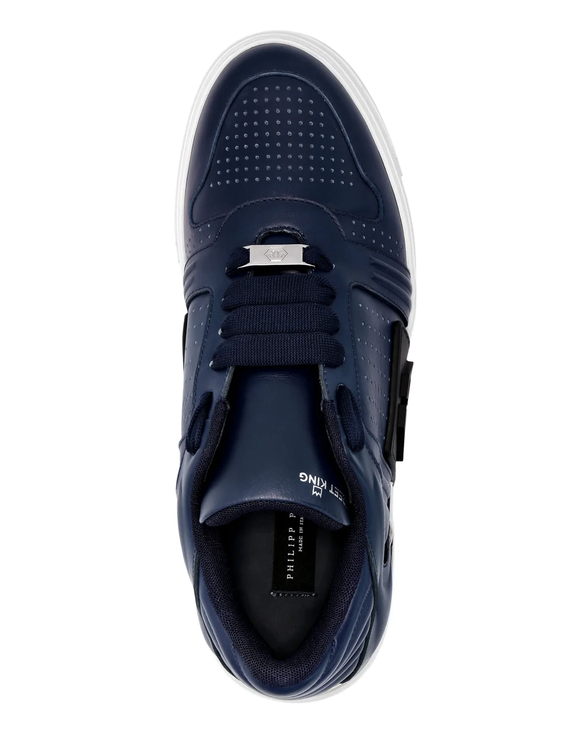Leather Lo-Top Sneakers, цвет: Синий