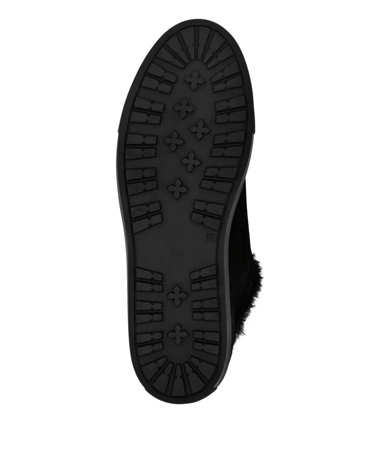 Shearling Lo-Top Sneakers, цвет: Черный