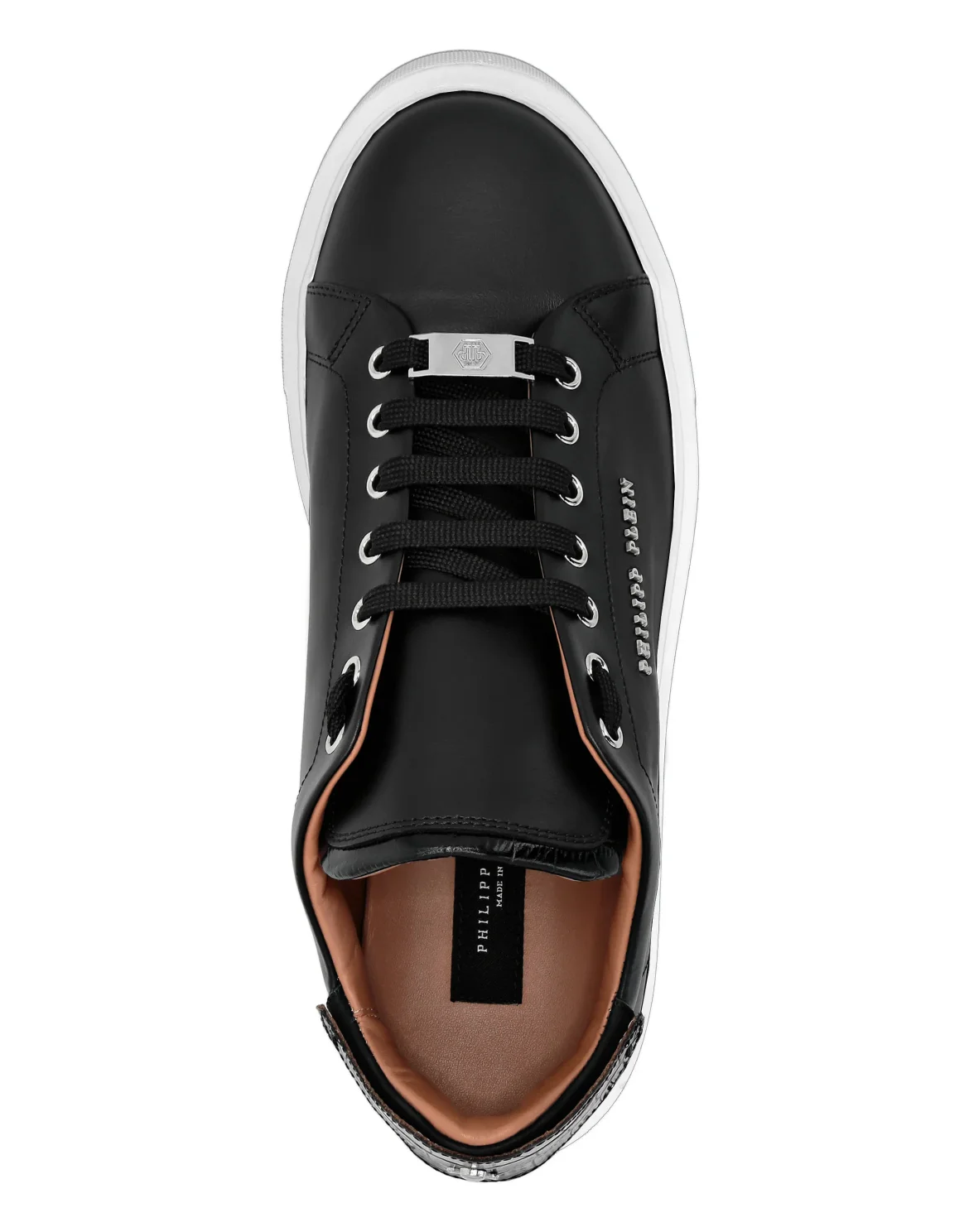 Leather Lo-Top Sneakers Hexagon, цвет: Черный