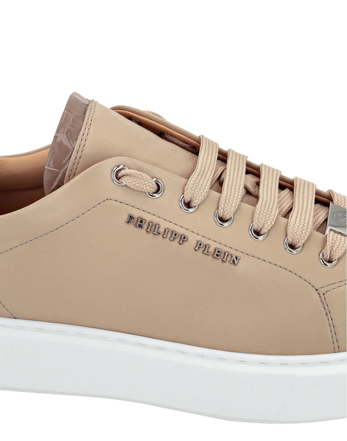 Leather Lo-Top Sneakers Hexagon, цвет: Бежевый