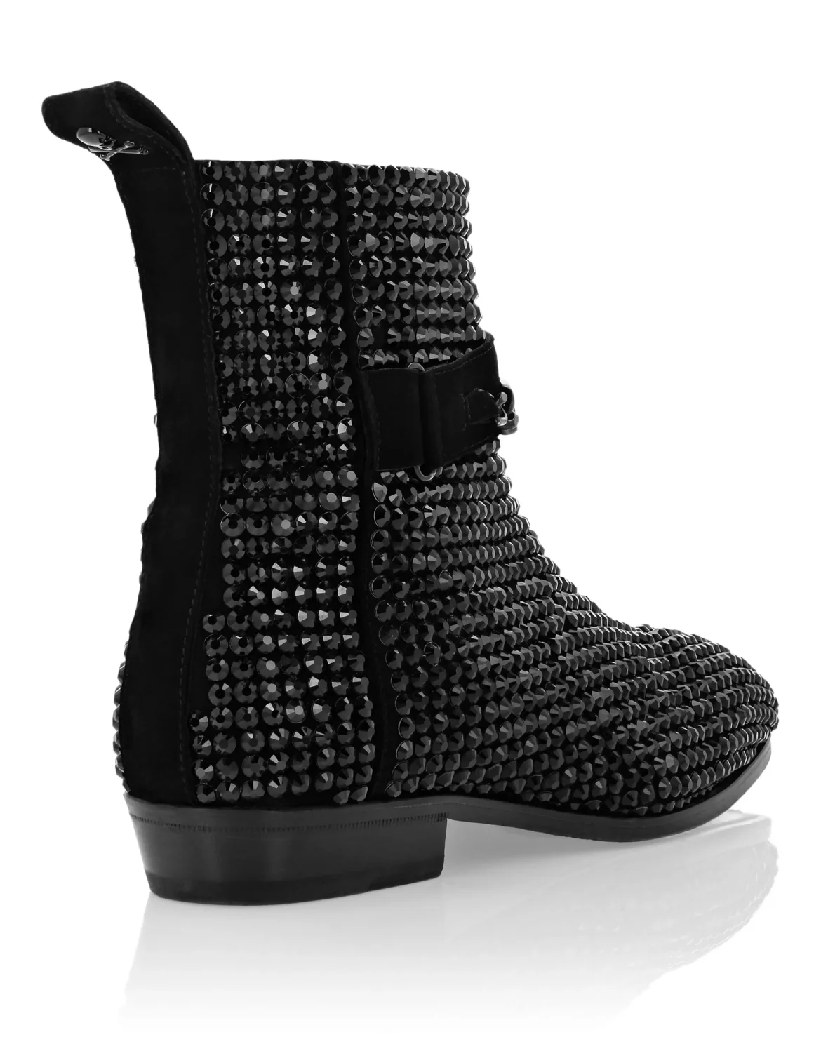 Suede Flat Boots Stones, цвет: Черный