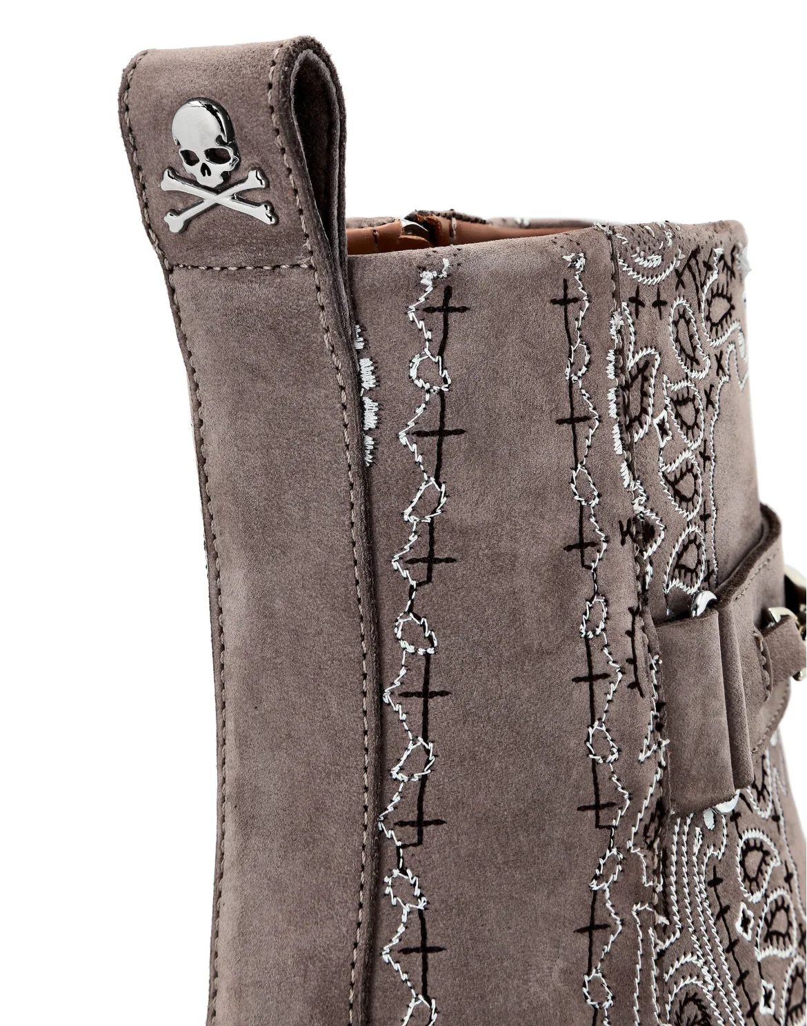 Nabuk Flat Boots Paisley, цвет: Бежевый