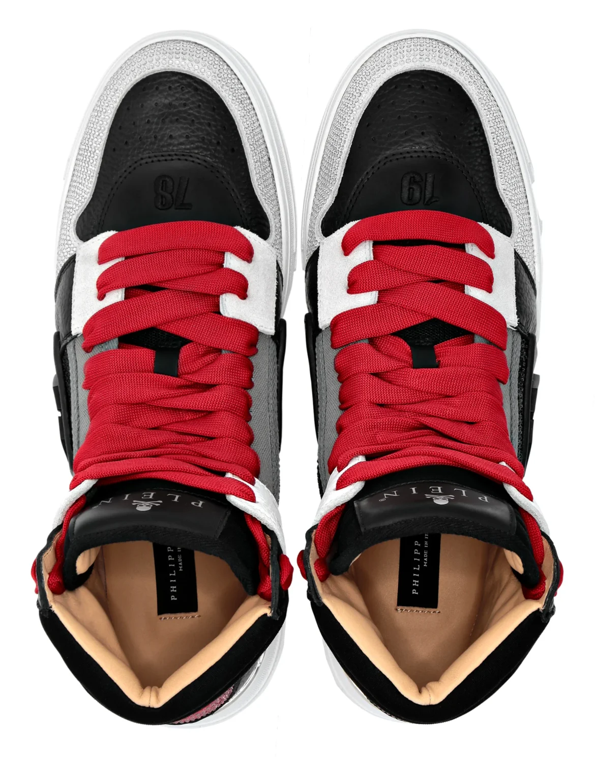 HI-TOP SNEAKERS PHANTOM KICK$ CRYSTALS, цвет: Черный