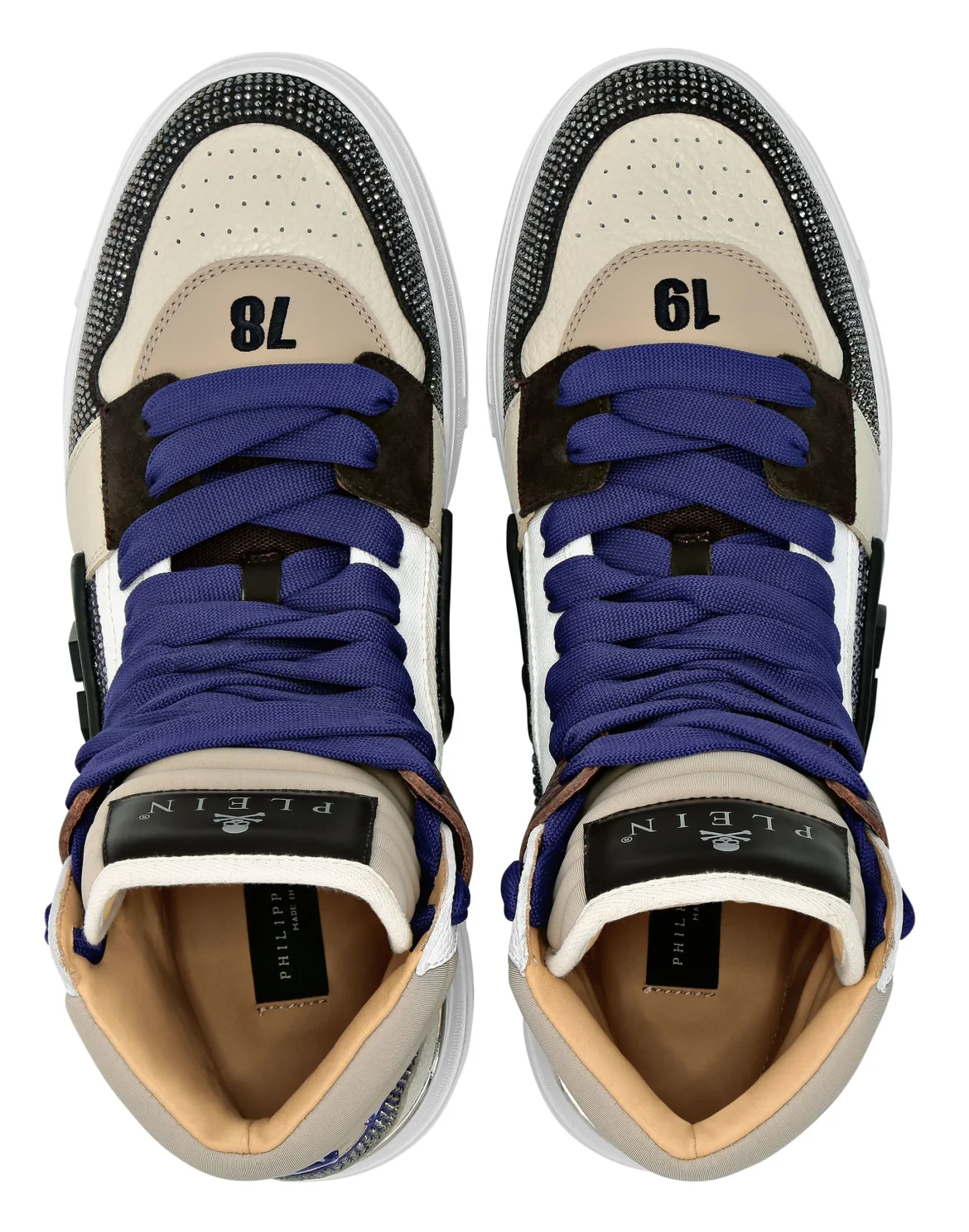 HI-TOP SNEAKERS PHANTOM KICK$ CRYSTALS, цвет: Фиолетовый